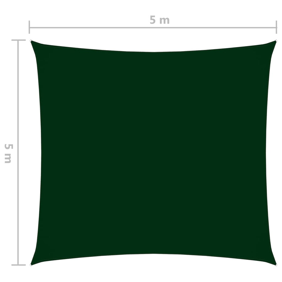 Zonnescherm vierkant 5x5 m oxford stof donkergroen 5 x 5 m Donkergroen