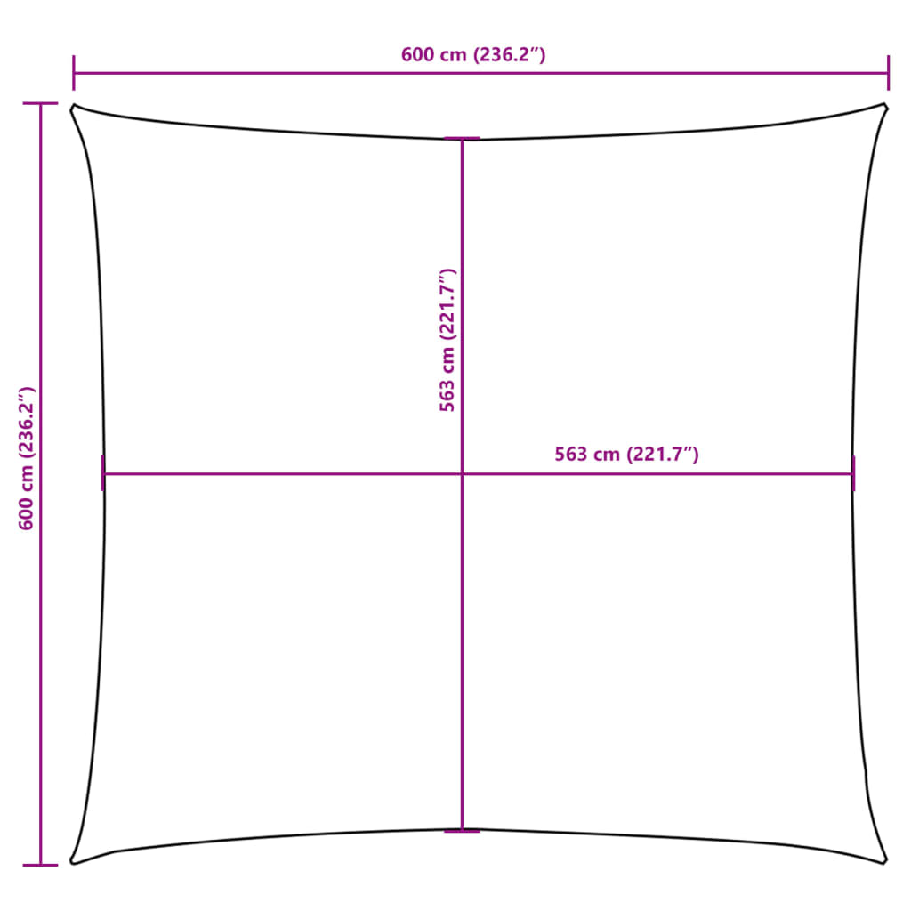 Zonnescherm Vierkant Oxford Stof Donkergroen 6 x 6 m