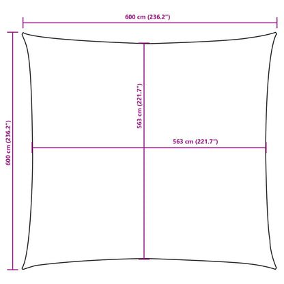 Zonnescherm Vierkant Oxford Stof Donkergroen 6 x 6 m