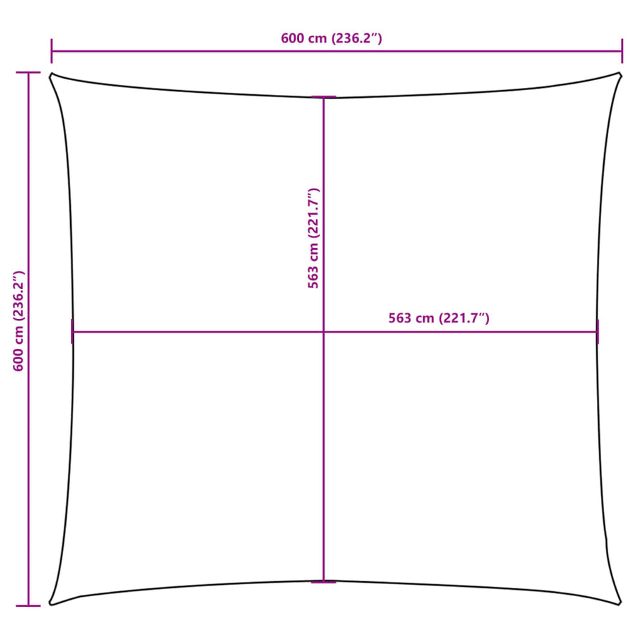 Zonnescherm Vierkant Oxford Stof Donkergroen 6 x 6 m