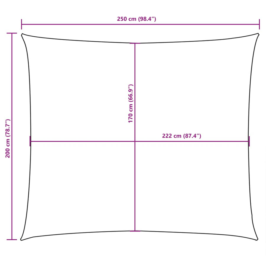 Zonnescherm Rechthoekig 2X2,5 M Oxford Stof Donkergroen 2 x 2.5 m