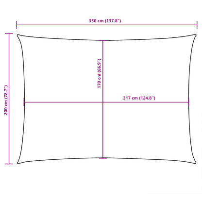 Zonnescherm Rechthoekig 2X3,5 M Oxford Stof Donkergroen 2 x 3.5 m