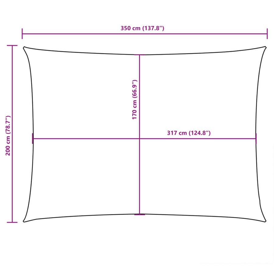 Zonnescherm Rechthoekig 2X3,5 M Oxford Stof Donkergroen 2 x 3.5 m