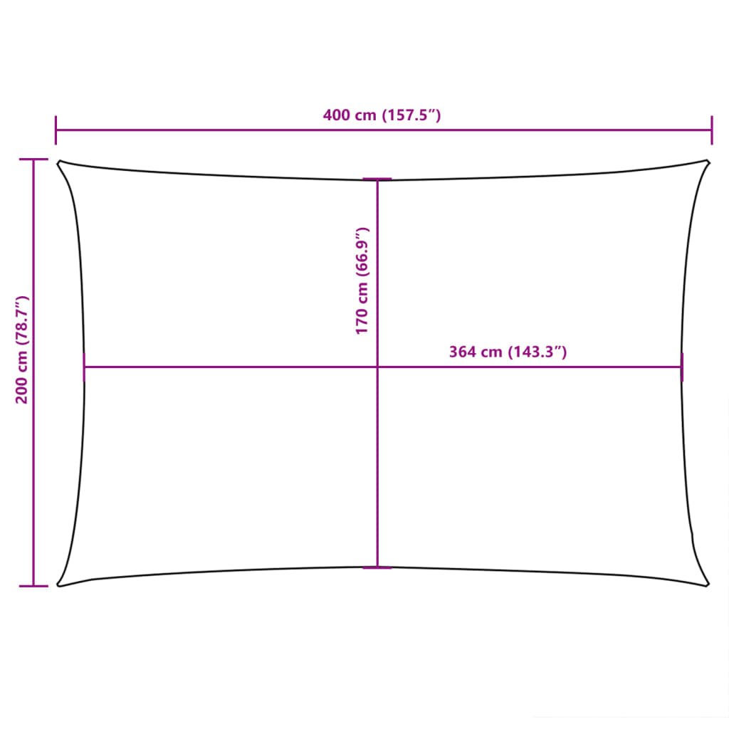 Zonnescherm Rechthoekig Oxford Stof Donkergroen 2 x 4 m