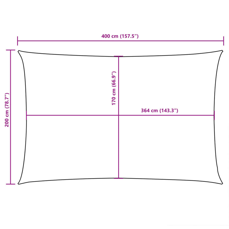 Zonnescherm Rechthoekig Oxford Stof Donkergroen 2 x 4 m