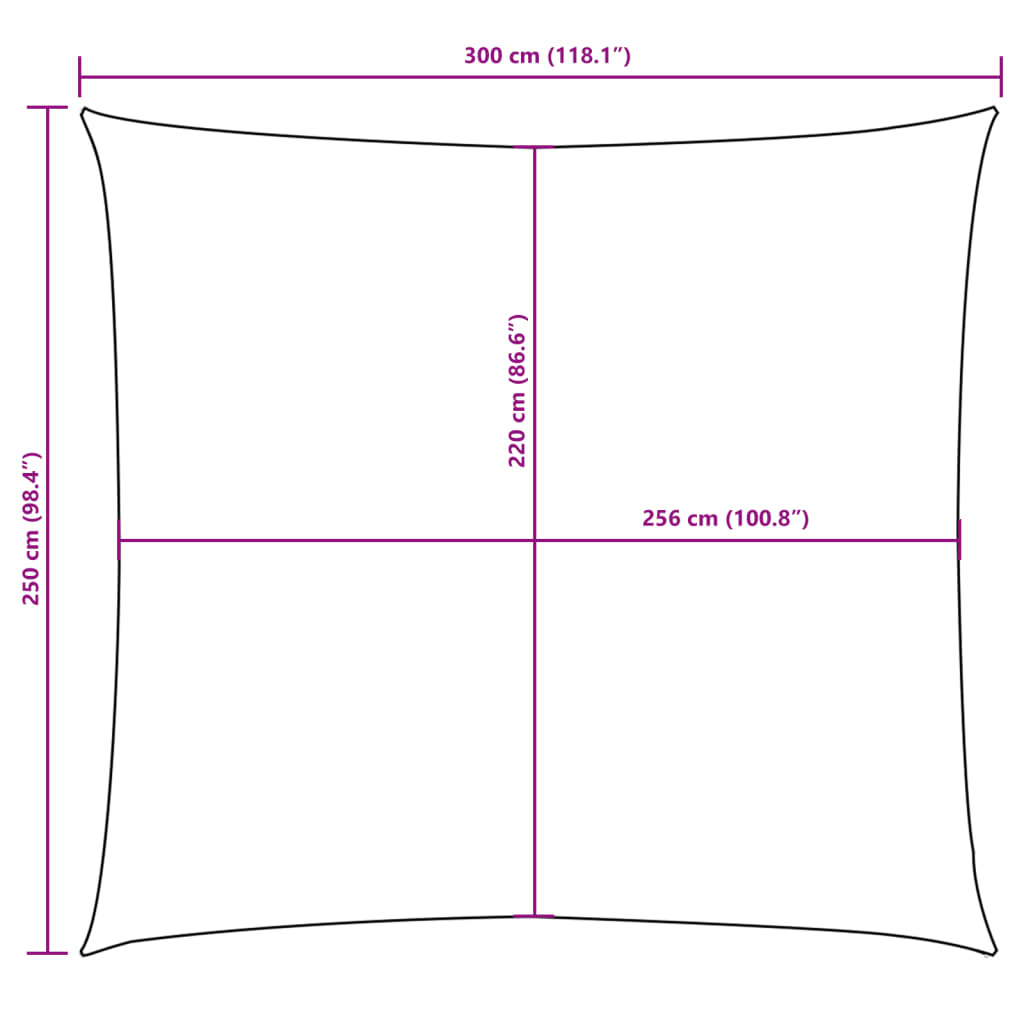 Zonnescherm Rechthoekig 2,5X3 M Oxford Stof Donkergroen Zwart