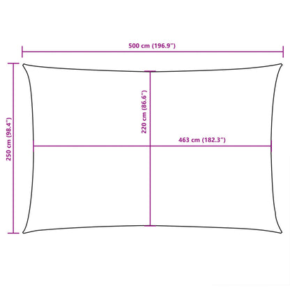 Zonnescherm Rechthoekig 2,5X5 M Oxford Stof Donkergroen 2.5 x 5 m