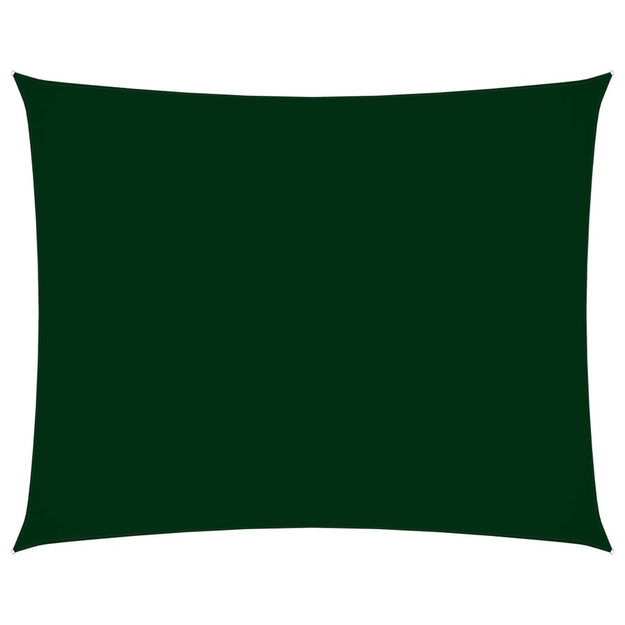 Zonnescherm rechthoekig 3x5 m oxford stof donkergroen 3 x 5 m