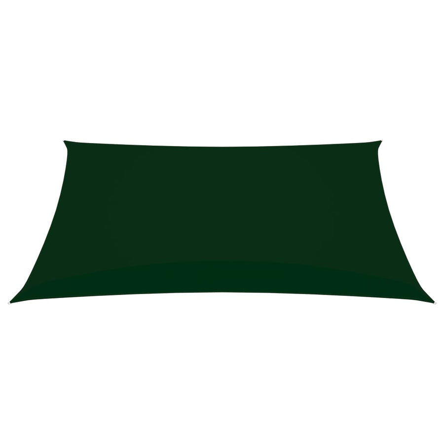 Zonnescherm rechthoekig 3x5 m oxford stof donkergroen 3 x 5 m
