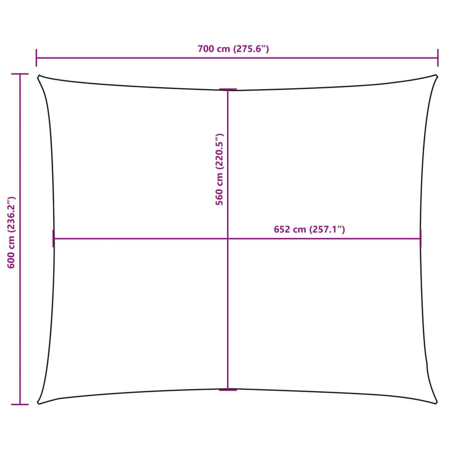 Zonnescherm Rechthoekig Oxford Stof Donkergroen 6 x 7 m