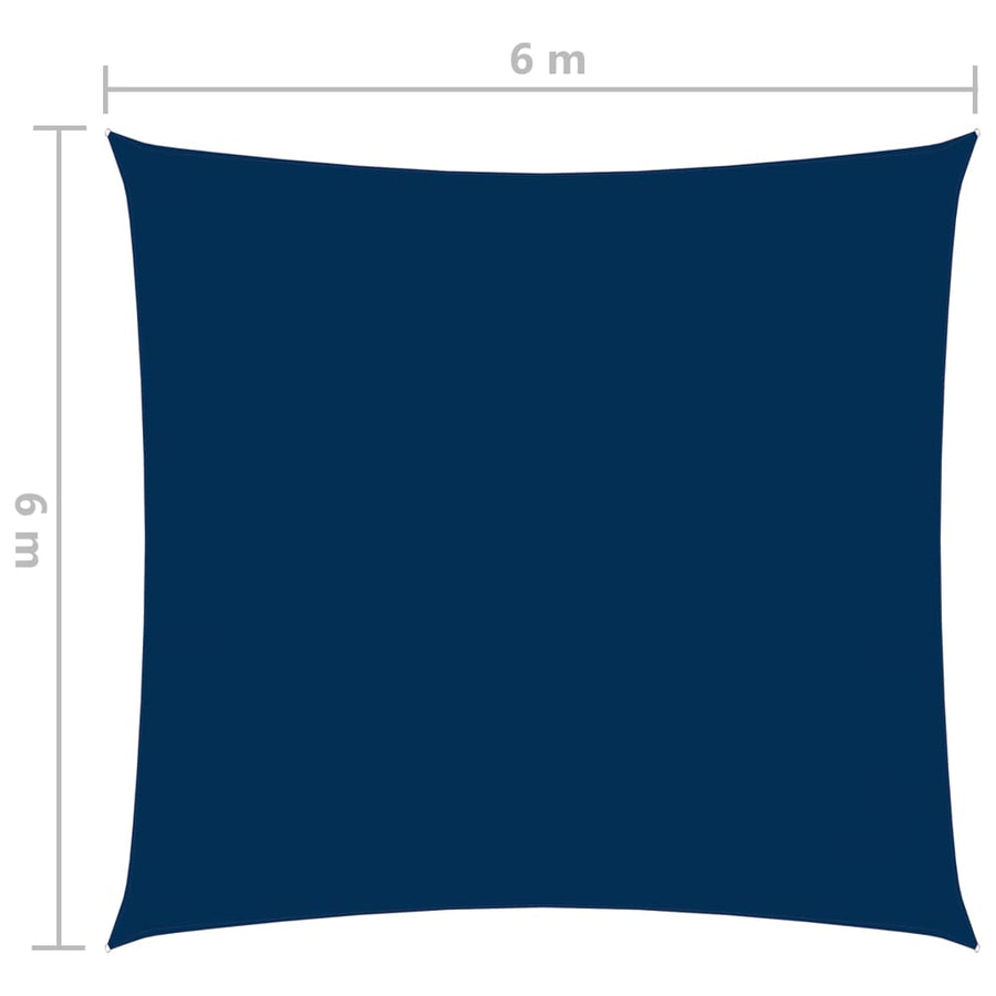 Zonnescherm vierkant 6x6 m oxford stof blauw 6 x 6 m Blauw
