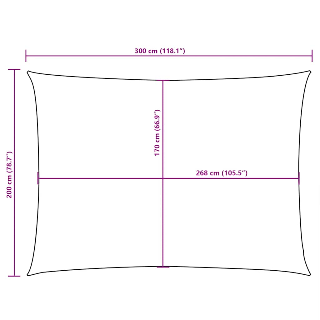 Schaduwdoek Rechthoekig Oxford Stof Blauw 2 x 3 m