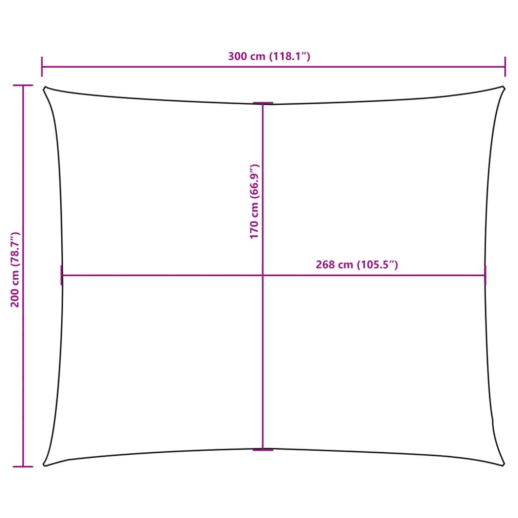 Schaduwdoek Rechthoekig 2X3,5 M Oxford Stof Blauw 2 x 3.5 m