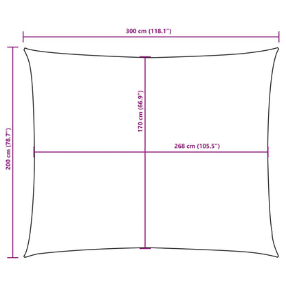 Schaduwdoek Rechthoekig 2X3,5 M Oxford Stof Blauw 2 x 3.5 m