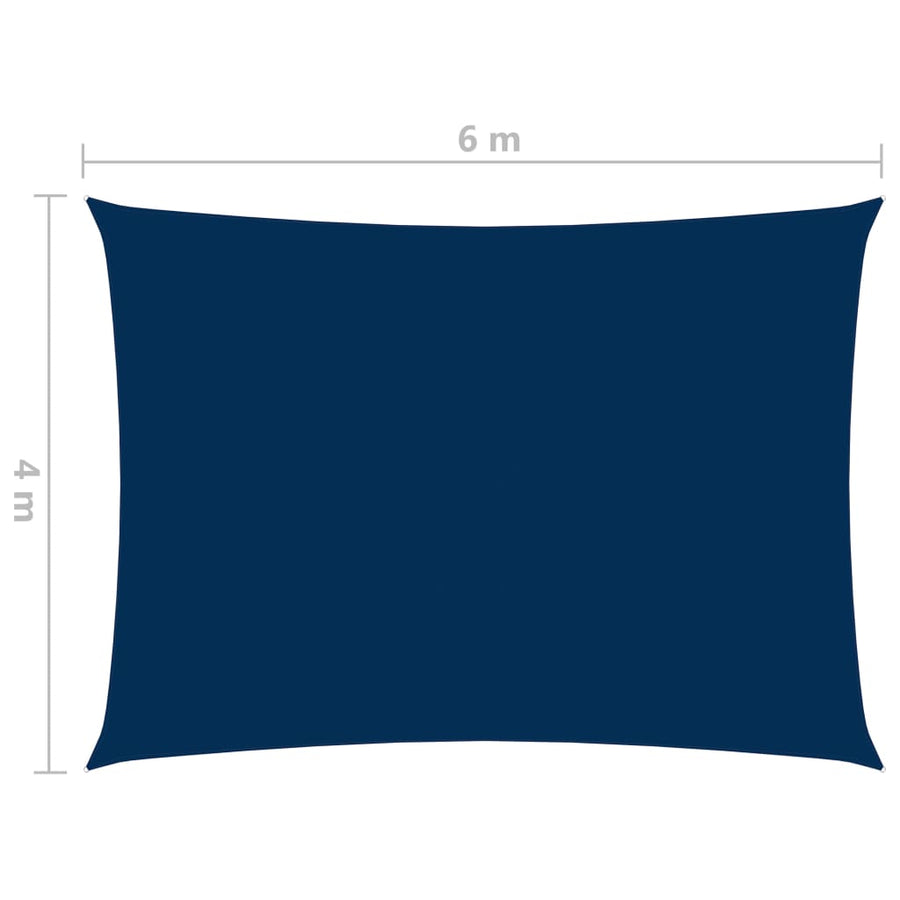 Zonnescherm Rechthoekig 4X6 M Oxford Stof Blauw