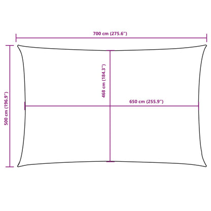Schaduwdoek Rechthoekig Oxford Stof Blauw 5 x 7 m
