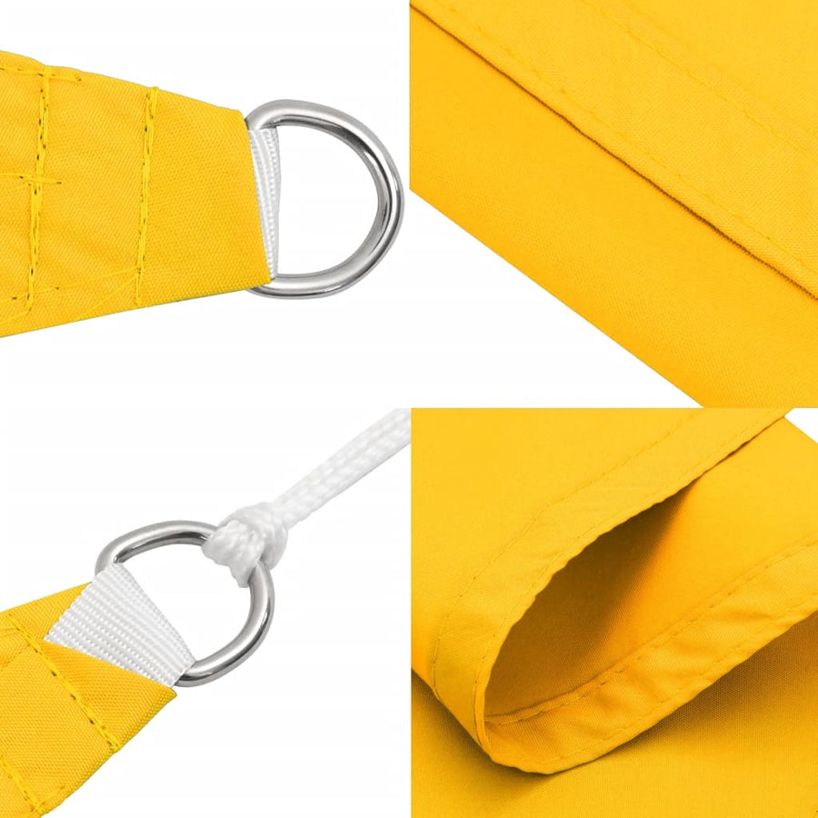 Schaduwdoek Driehoekig 3X3X4,24 M Oxford Stof Geel Geel