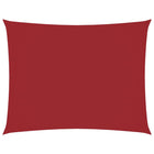 Rectangular shade sail 6x8 m oxford fabric red