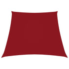 Zonnezeil Trapezium Oxford Stof 2/4 x 3 m Rood