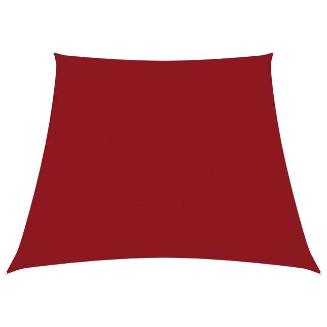 Zonnezeil Trapezium Oxford Stof 2/4 x 3 m Rood