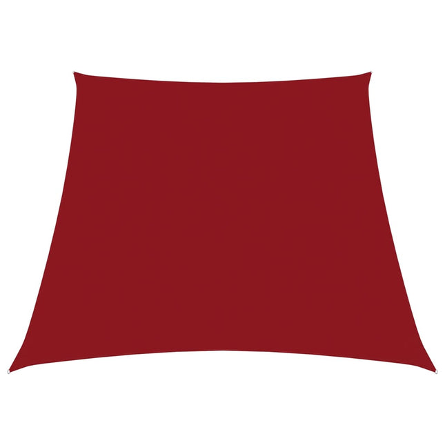 Zonnezeil Trapezium Oxford Stof 3/5 x 4 m Rood