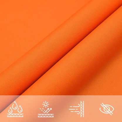 Zonnescherm Driehoekig Oxford Stof Oranje 4 x 4 x 4 m