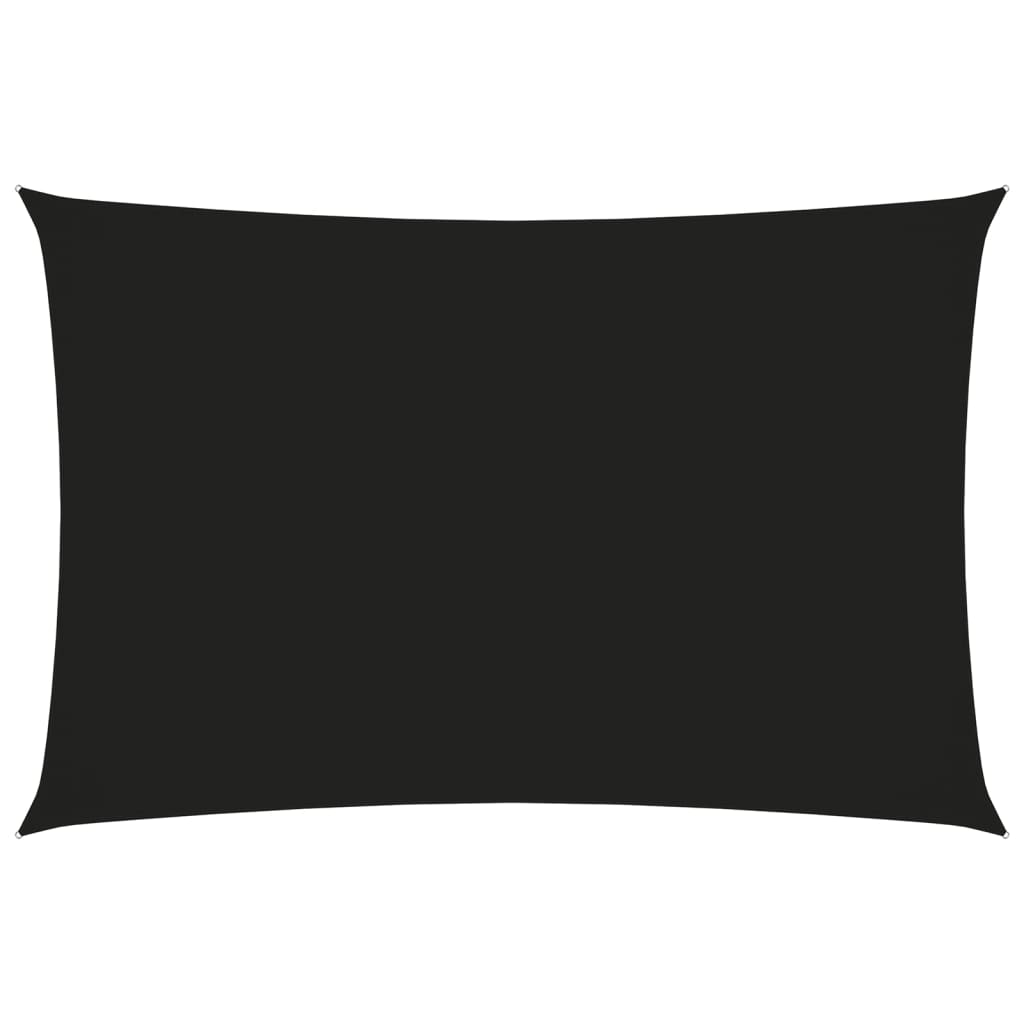 Zonnescherm Rechthoekig Oxford Stof Zwart 2 x 4 m