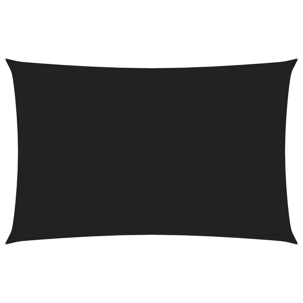 Zonnescherm Rechthoekig Oxford Stof Zwart 2 x 5 m