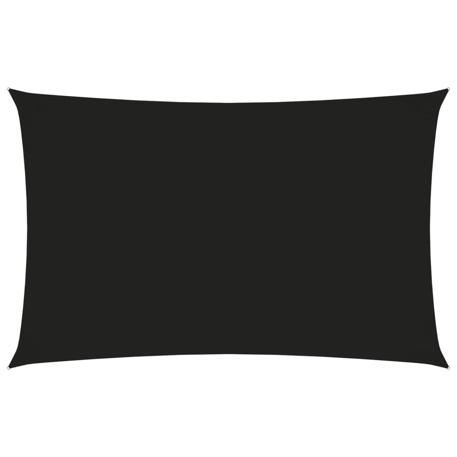 Zonnescherm Rechthoekig Oxford Stof Zwart 2 x 5 m
