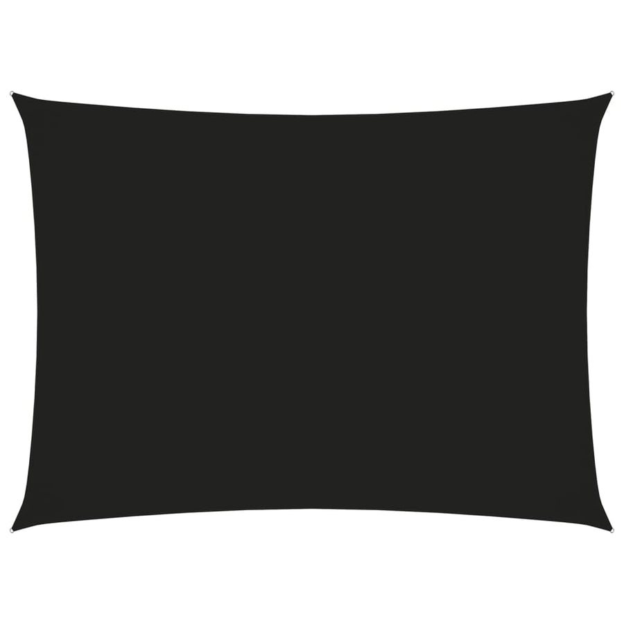 Zonnescherm Rechthoekig 3X4,5 M Oxford Stof Zwart 3 x 4.5 m