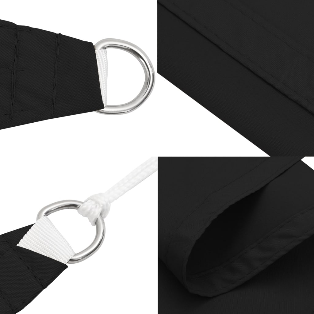 Zonnescherm Rechthoekig 3,5X4,5 M Oxford Stof Zwart 3.5 x 4.5 m