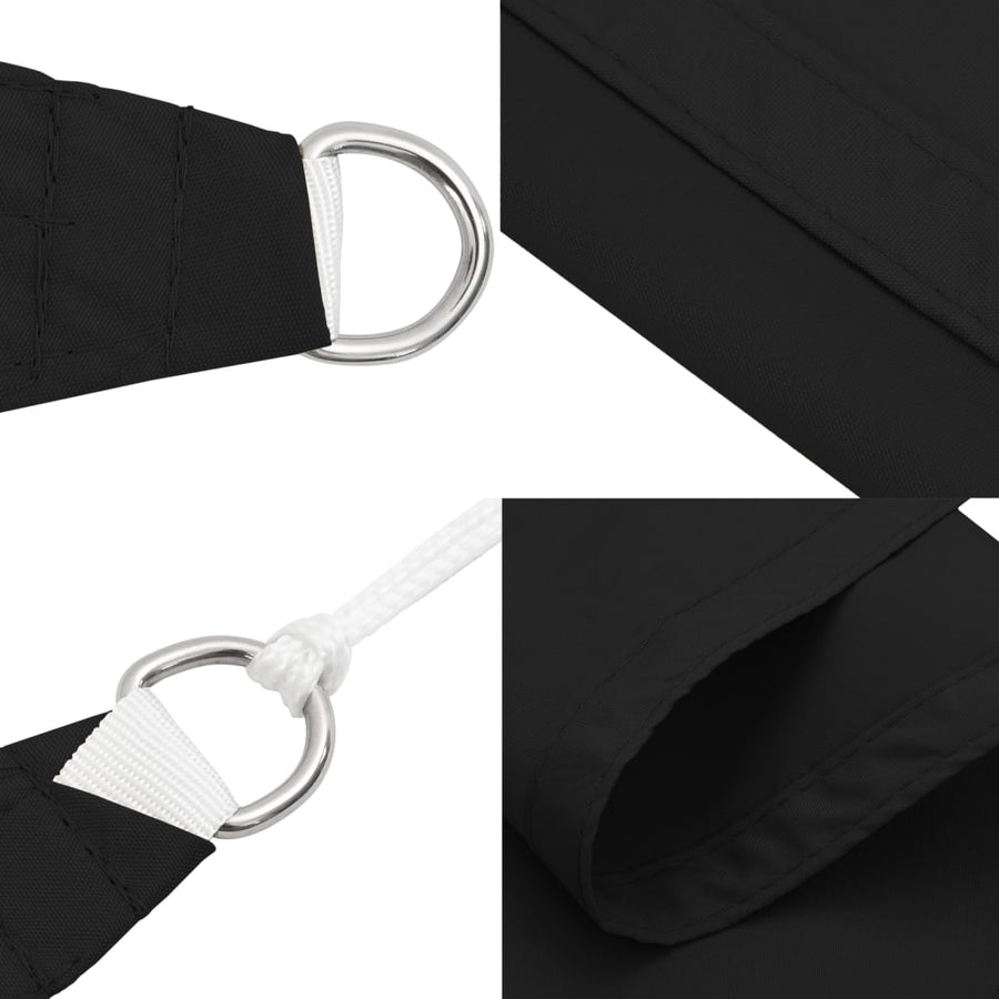 Zonnescherm Rechthoekig 3,5X5 M Oxford Stof Zwart 3.5 x 5 m