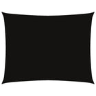 Schaduwdoek rechthoekig 6x8 m zwart oxford stof