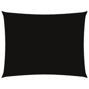 Schaduwdoek rechthoekig 6x8 m zwart oxford stof
