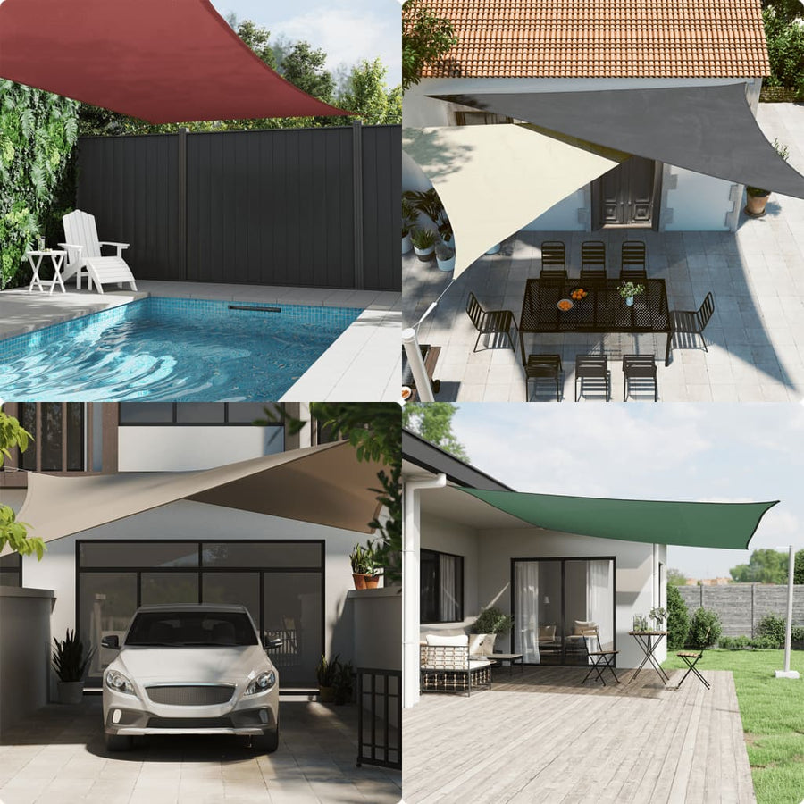 Zonnescherm Rechthoekig 6X8 M Oxford Stof Zwart