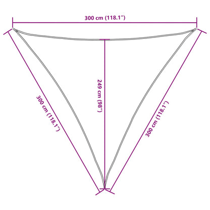 Zonnescherm driehoekig 3x3x3 m oxford stof zwart