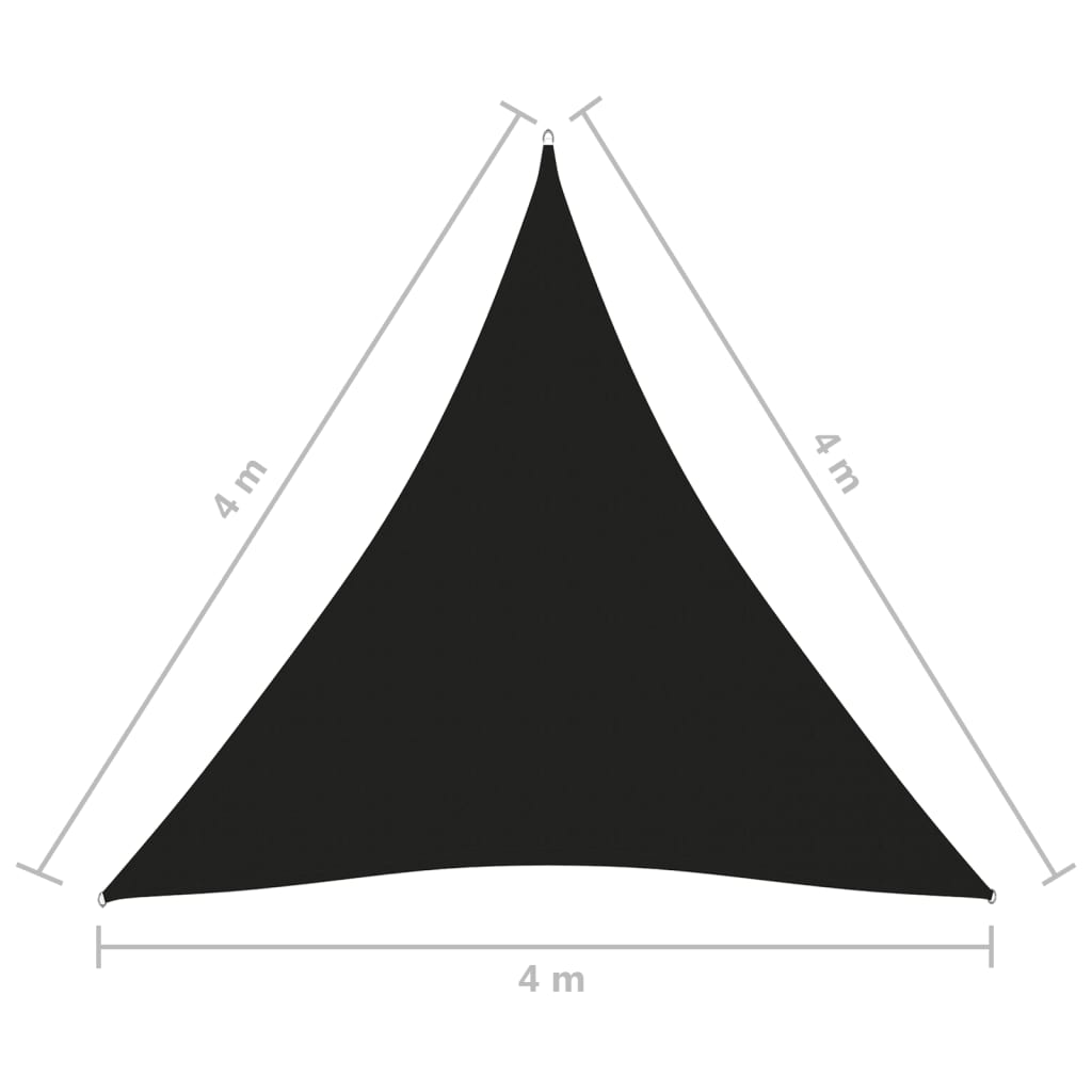 Zonnescherm Driehoekig Oxford Stof 4 x 4 x 4 m Zwart