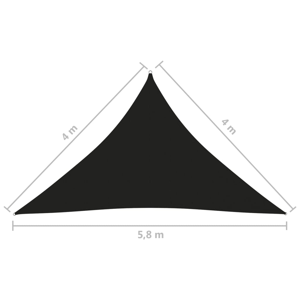 Zonnescherm Driehoekig 4X4X5,8 M Oxford Stof 4 x 4 x 5.8 m Zwart