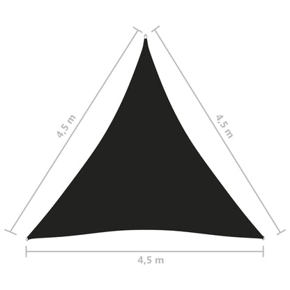 Zonnescherm Driehoekig 4,5X4,5X4,5 M Oxford Stof 4.5 x 4.5 x 4.5 m Zwart