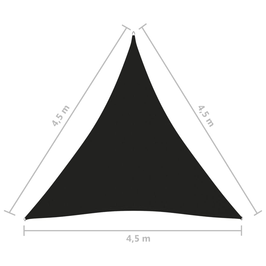 Zonnescherm Driehoekig 4,5X4,5X4,5 M Oxford Stof 4.5 x 4.5 x 4.5 m Zwart