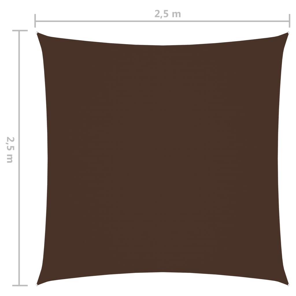 Zonnescherm vierkant 2,5x2,5 m oxford stof bruin 2.5 x 2.5 m Bruin
