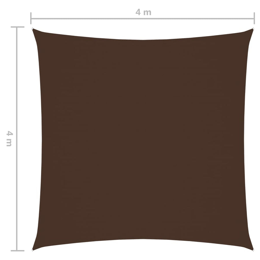 Zonnescherm vierkant 4x4 m oxford stof bruin 4 x 4 m Bruin