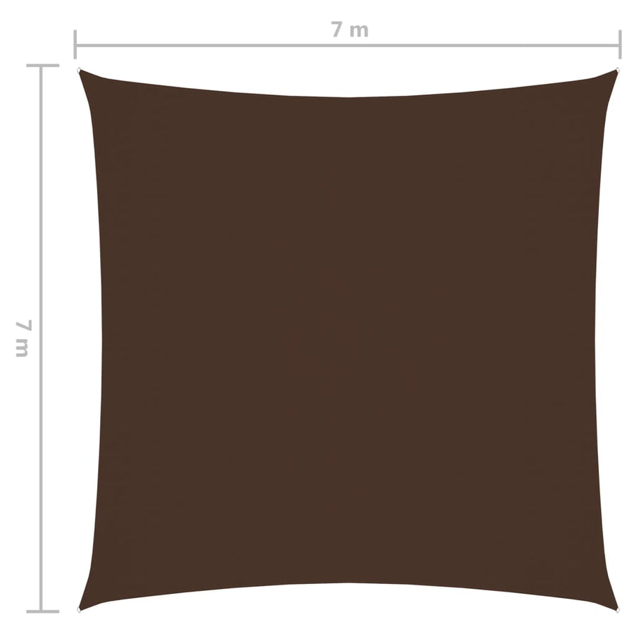 Zonnescherm vierkant 7x7 m oxford stof bruin 7 x 7 m Bruin