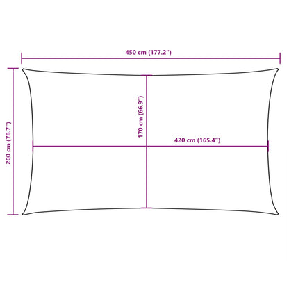 Zonnescherm Rechthoekig 2X4,5 M Oxford Stof Bruin 2 x 4.5 m