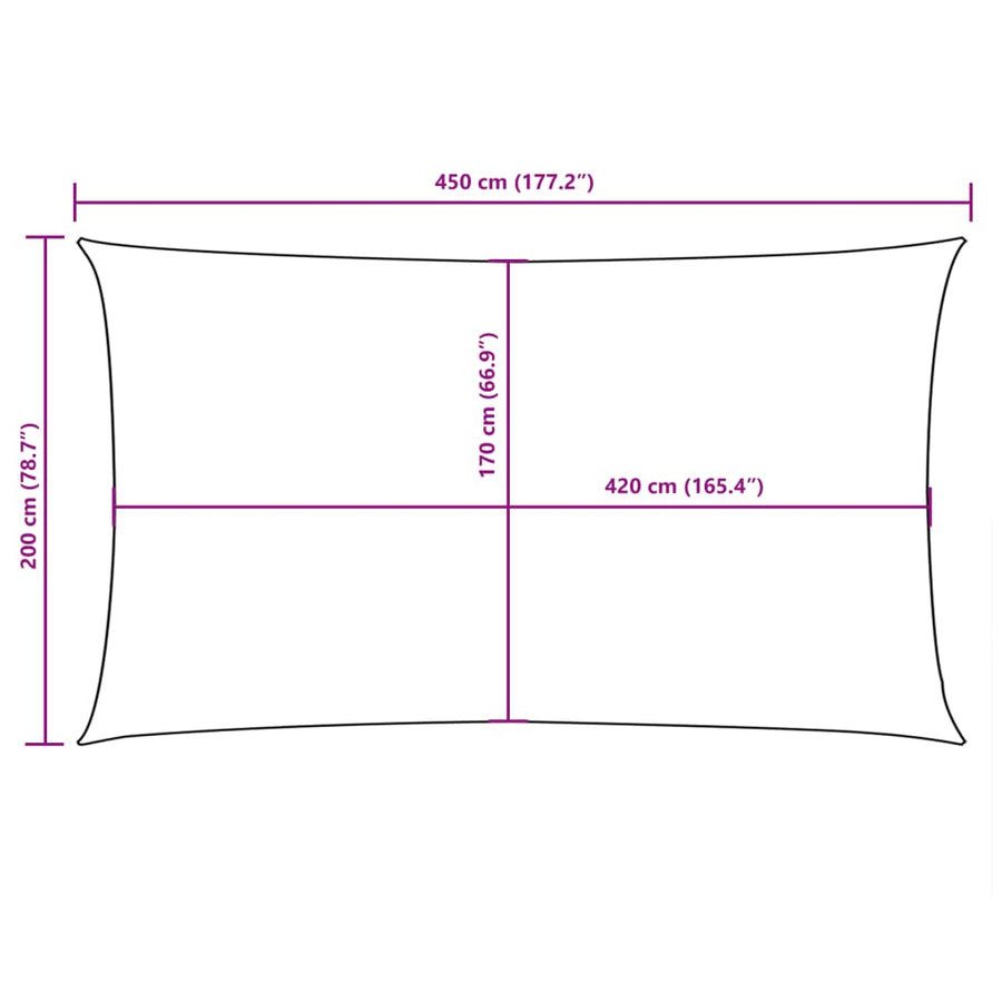 Zonnescherm Rechthoekig 2X4,5 M Oxford Stof Bruin 2 x 4.5 m