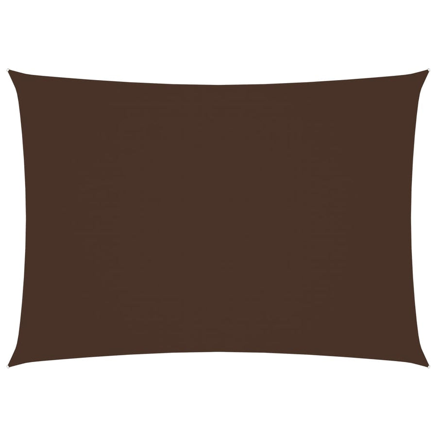 Zonnescherm rechthoekig 3,5x4,5 m oxford stof bruin