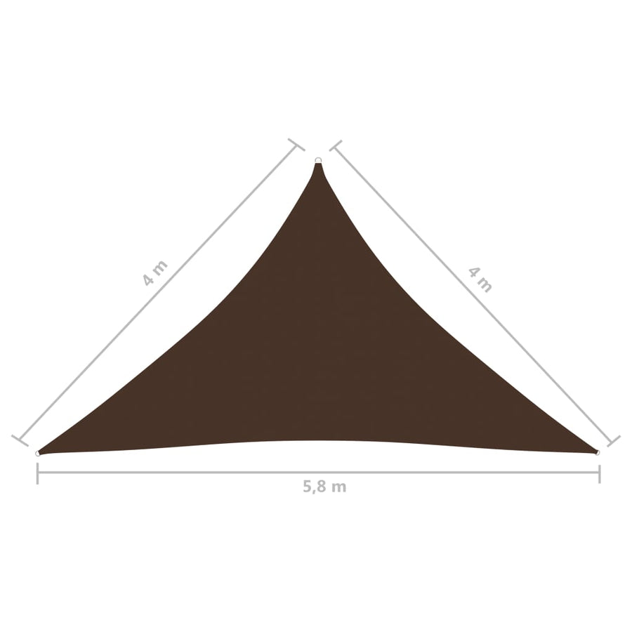 Zonnescherm Driehoekig 4X4X5,8 M Oxford Stof 4 x 4 x 5.8 m Bruin