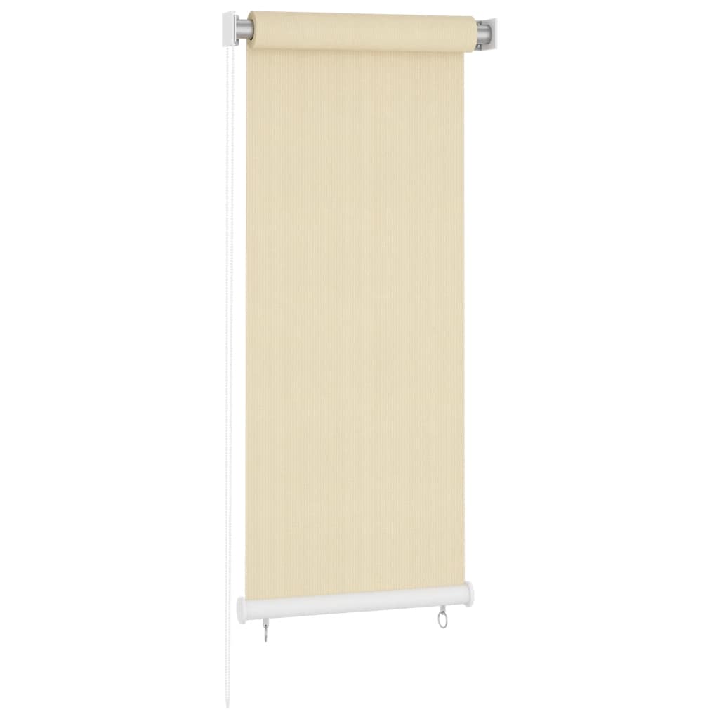 Rolgordijn Voor Buiten Hdpe Crèmekleurig 60 x 140 cm