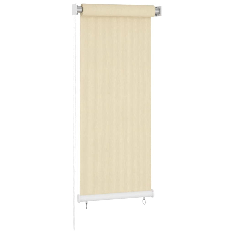 Rolgordijn Voor Buiten Hdpe Crèmekleurig 60 x 140 cm