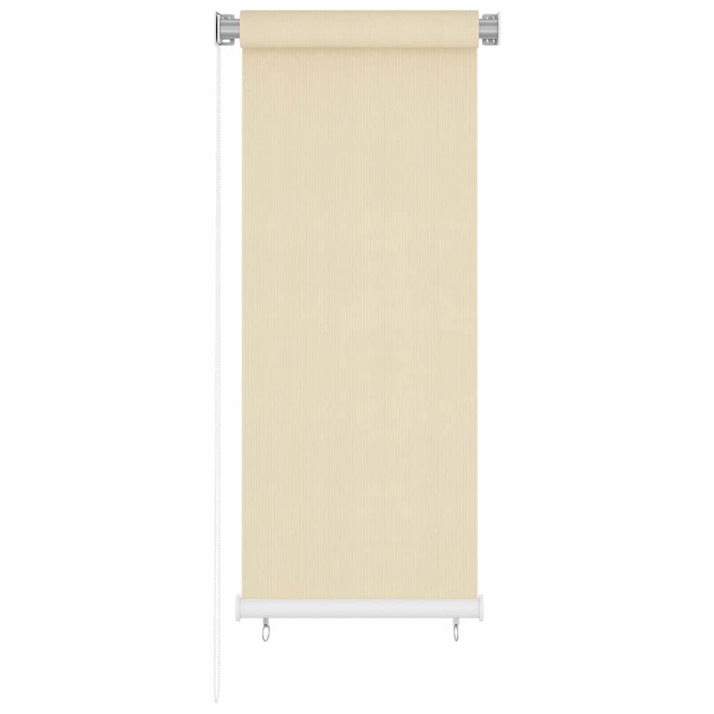 Rolgordijn Voor Buiten Hdpe Crèmekleurig 60 x 140 cm